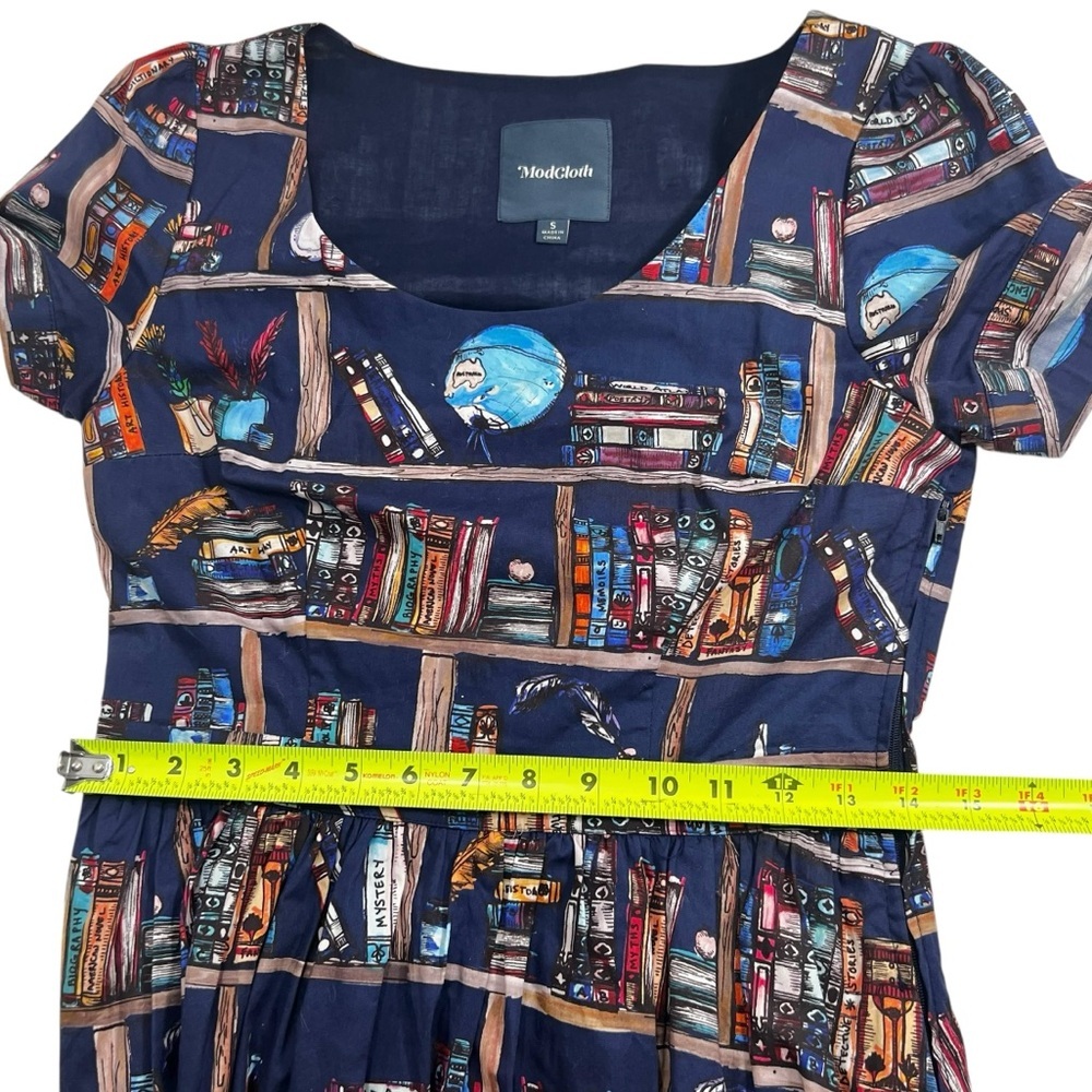 Blue Book Print Dress - Picture 11 of 13